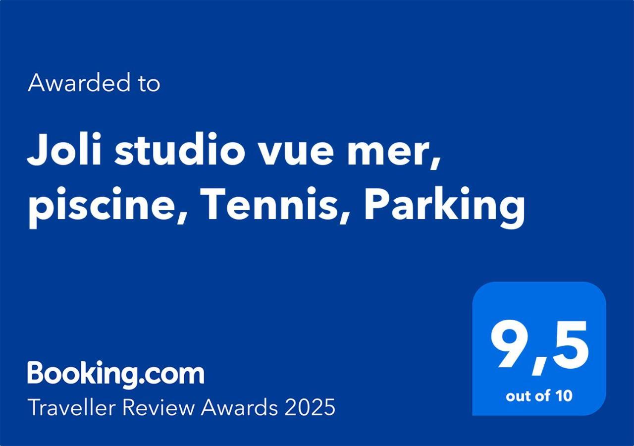Joli Studio Vue Mer, Piscine, Tennis, Parking Antibes Dış mekan fotoğraf